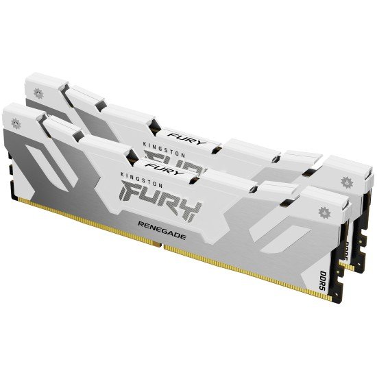 Memoria DDR5 64GB (2X32GB) 6000MHZ Kingston Fury Renegade Non-ECC CL32 XMP Blanco, KF560C32RWK2-64