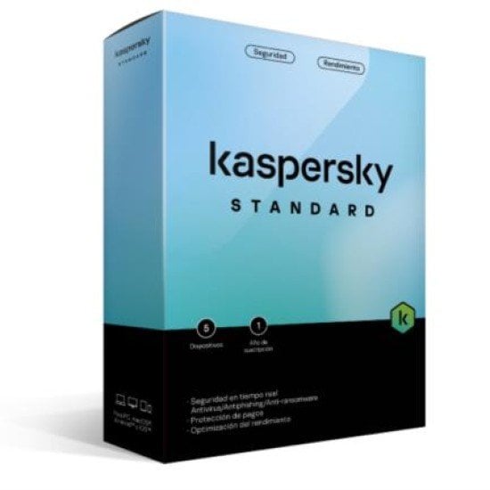 Licencia Antivirus Kaspersky Standard, KL1041Z5EFS-22, 1 Año 5 Dispositivos