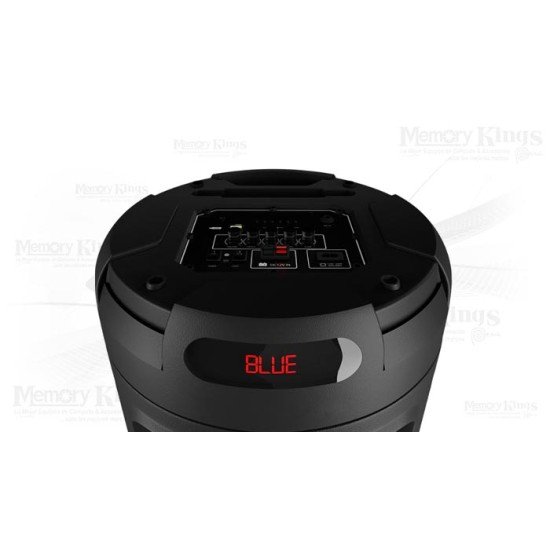 Bocina Bluetooth 8" Klip Xtreme KLS-601, 2000W/ USB/ 3.5MM/ Luces LED/ Color Negro/ Incluye Microfono