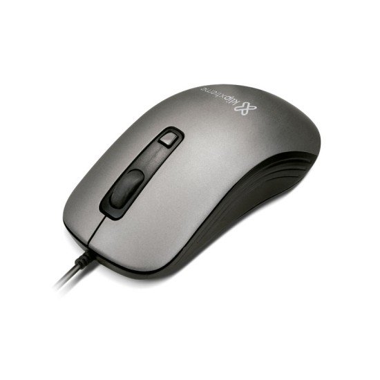 Mouse Optico Klip Xtreme KMO-111 Alambrico/ USB/ 1600DPI, Negro/ Gris