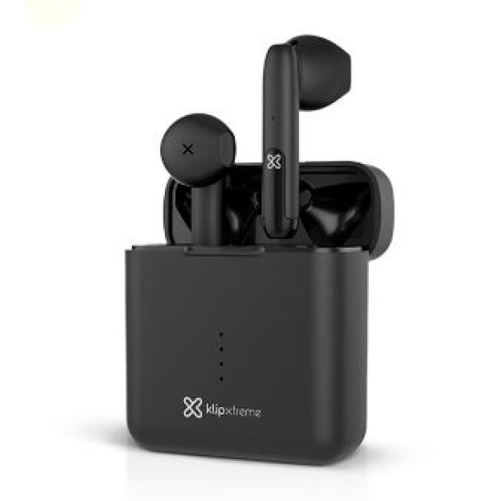 Audifonos Intrauriculares con Microfono Inalambricos Klip Xtreme Twintouch KTE-010BK Bluetooth USB-C Negro