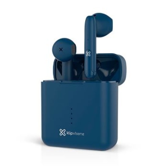 Audifonos Intrauriculares con Microfono Inalambricos Klip Xtreme Twintouch KTE-010BL Bluetooth USB-C Azul