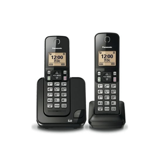 Telefono Inalambrico Dect Panasonic KX-TGC352MEB 2 Auriculares/ LCD 1.6"/ Altavoz/ Identificador/ Negro