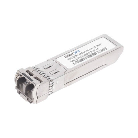 Transceptor Mini-GBIC SFP+ 10 Gbps, LINKEDPRO/conectores LC duplex/550m de distancia, LP-SFP-10G-MM-550.