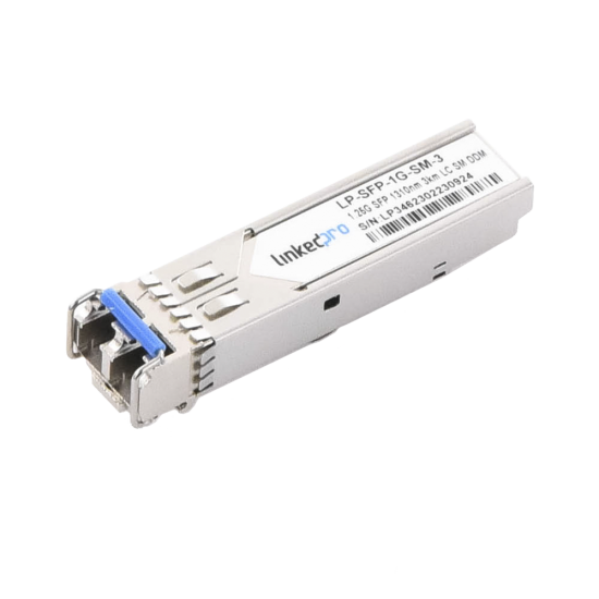 Transceptor MINI-GBIC SFP Linkedpro LP-SFP-1G-SM-3, Monomodo/ 1.25 GBPS de Velocidad/ Conectores LC Duplex/ 3 KM de Distancia