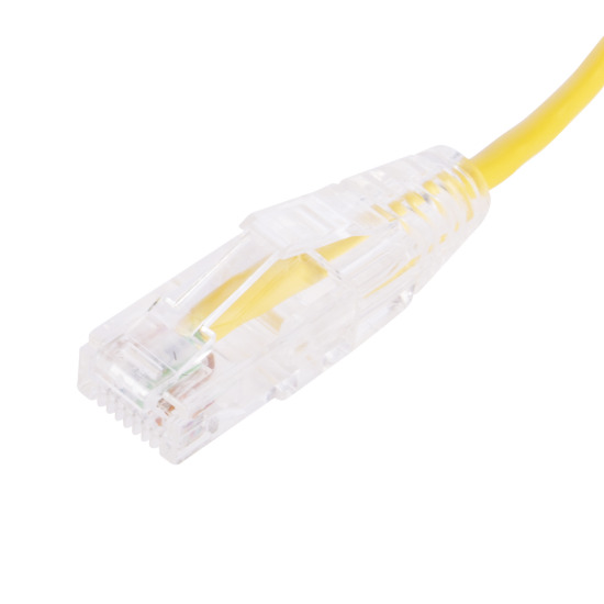 Cable de Parcheo Slim UTP CAT6 20 CM Linkedpro Amarillo Diametro Reducido (28 AWG), LP-UT6-020-YE28