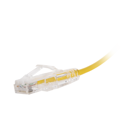 Cable de Parcheo Slim UTP CAT6 30 CM Linkedpro Amarillo Diametro Reducido (28 AWG), LP-UT6-030-YE28