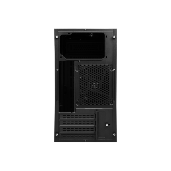 Gabinete MSI Mag Shield M301/ Midi Tower/ Micro ATX/ 1 Ventilador/ Cristal Templado/ Sin Fuente/ Negro