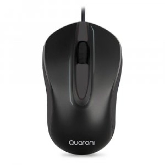 Mouse Quaroni MAQ01N Alambrico/ Optico/ 1200DPI/ Color Negro