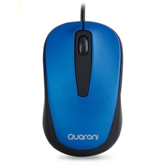 Mouse Quaroni MAQ02A Alambrico/ Optico/ 1200DPI/ Color Azul