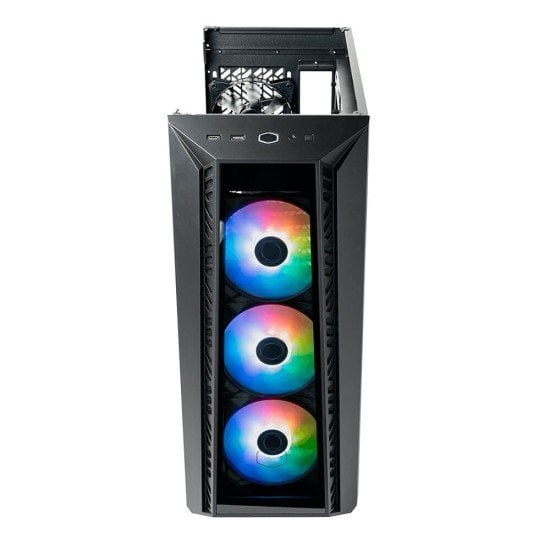 Gabinete Cooler Master MB520-KGNN-S01 C/Ventana / ARGB / ATX / Midi-Tower / USB 3.2 / Sin Fuente / Con 4 Ventiladores / Negro