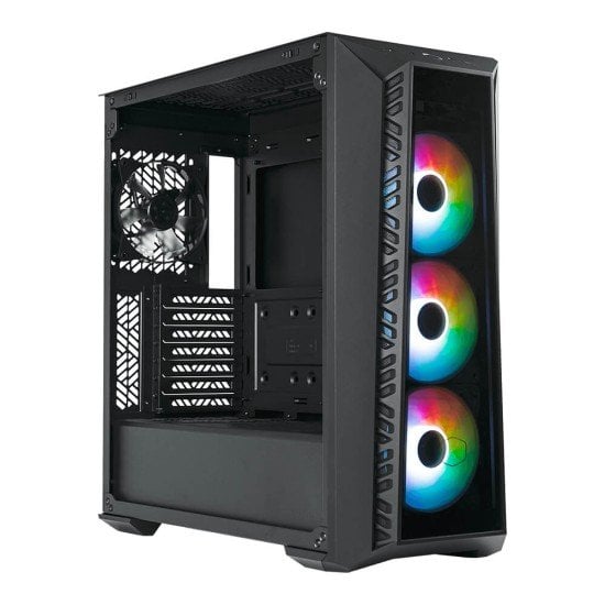 Gabinete Cooler Master MB520-KGNN-S01 C/Ventana / ARGB / ATX / Midi-Tower / USB 3.2 / Sin Fuente / Con 4 Ventiladores / Negro