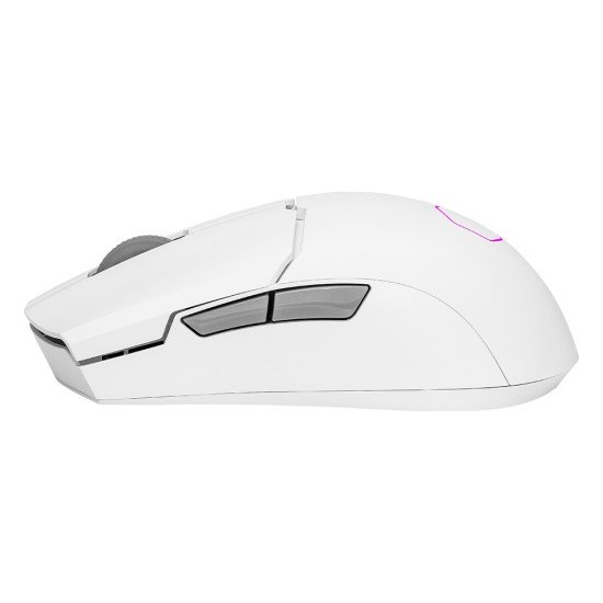 Mouse Alambrico/ Inalambrico Gamer Cooler Master MM-712-WWOH1, Optico MM712, USB, 19.000DPI, BT 5.1, RGB, Cable Type C, Color Blanco