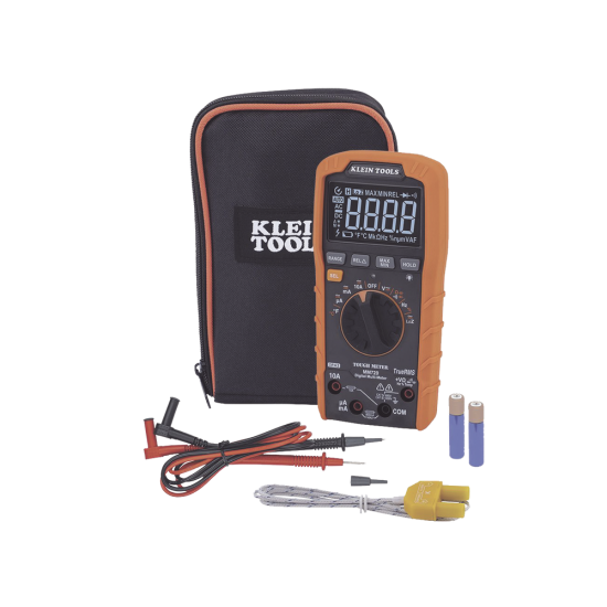 Multimetro Digital de Rango Automatico Klein Tools MM720/ Con TRMS/ 1000V/ Medicion de Temperatura/ Baja Impedancia