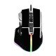 Mouse alámbrico Game Factor MOG602-BK gamer / RGB / color negro / USB / 19000 DPI / 8 botones