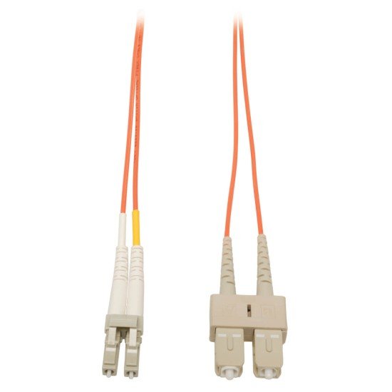 Cable de Fibra Optica Tripp Lite Duplex LC Macho - SC Macho, 62.5/125, 1 Metro, Naranja, N316-01M
