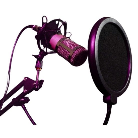 Microfono Streaming Naceb Alambrico, 20000 HZ, 3.5MM/ USB, Negro, NA-0953