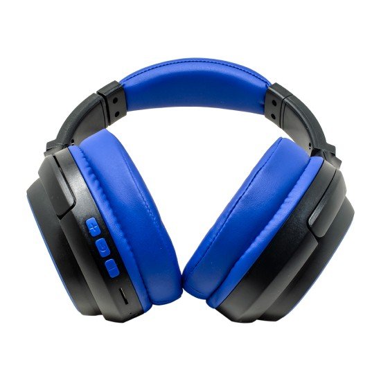 Diadema Audifono Inalambrico Necnon NBH-02/ Bluetooth/ 3.5MM/ 3.5MML/ Radio-FM/ Micro-SD/ Manos Libres/ Con Cancelacion de Ruido/ Color Negro-Azul, NBAB0203TC