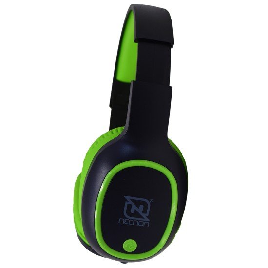 Diadema Audifono Inalambrico Necnon NBH-04/ Bluetooth/ 3.5MML/ Radio-FM/ Micro-SD/ Manos Libres/ Color Negro-Verde, NBAB042600