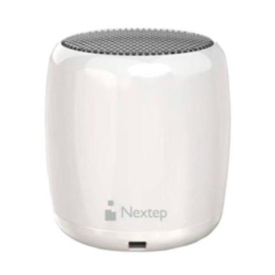 Bocina Portatil Inalambrica Nextep NE-401, Bluetooth/ Color Blanco/ Boton Para Selfies