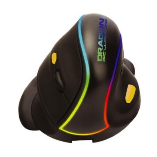 Mouse Inalambrico Vertical Nextep NE-482 Ergonomico/ 7 Botones/ 2400DPI/ RGB/ Color Negro