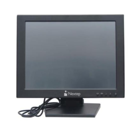 Monitor LCD Touch Screen 15" Nextep NE-520 8MS/ 1024X768/ USB/ con Base/ Color Negro