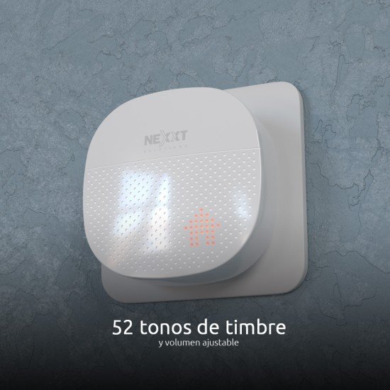 Timbre Inteligente Con Camara NHC-D100 Nexxt, Inalambrico, WI-FI, Negro/ Blanco