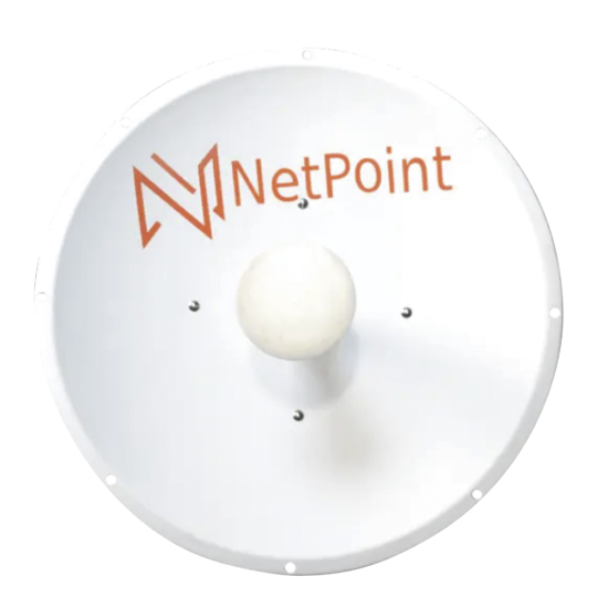 Antena Direccional de 3 FT Netpoint NP6/ 5.9-7 GHZ/ Ganancia 32 DBI/ Slant de 45 ° y 90°