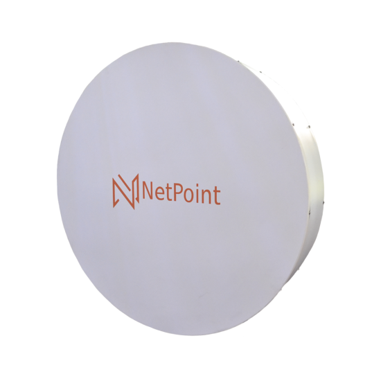 Antena de Parabola Profunda Blindada Netpoint NPX2GEN3 con Supresion al Ruido de 3 FT, 4.9-6.4 GHZ, 34 DBI con Slant de 45 ° y 90