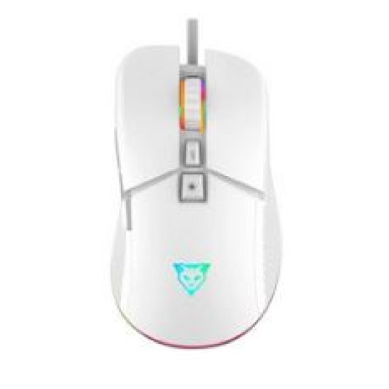 Mouse Gaming Ocelot OCM White Pearl Alambrico/ Blanco/ RGB/ 7 Botones/ Hasta DPI 7200