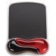 Mousepad Kensington P5116, 23.87x23.81cm, gel, con reposamuñecas, color rojo-negro.