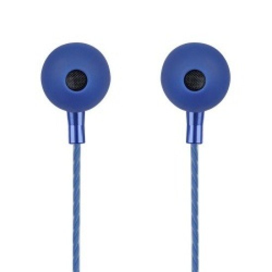 Audífonos intrauriculares alámbricos STRETTO PERFECT CHOICE PC-116615 con micrófono, 1.2 metros, 3.5mm, azul