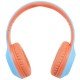 Diadema audífono con micrófono PERFECT CHOICE PC-117018, plegable, inalámbrico, Bluetooth, azul-naranja