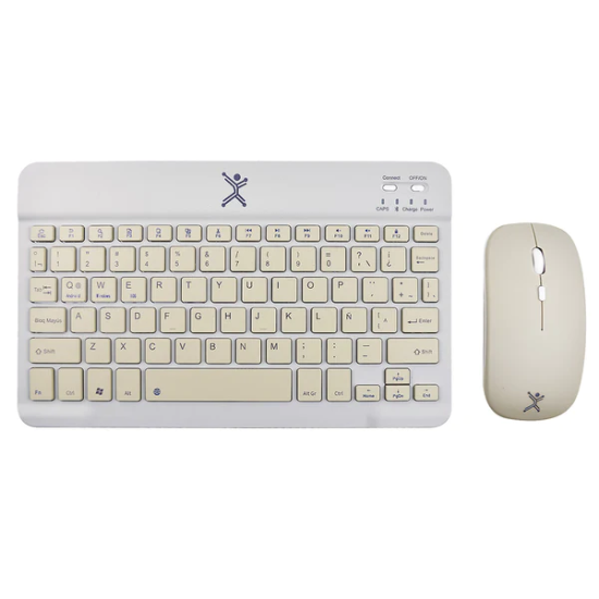 Kit teclado y mouse inalámbrico Perfect Choice PC-201267 Genova, compacto, color gris.