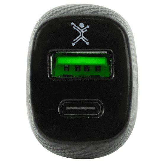 Cargador para Auto Perfect Choice PC-240884, 1x USB-C, 1x USB-A, 24V, Negro