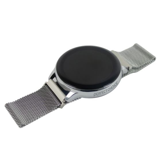 Reloj Smart Watch Perfect Choice PC-270140 Pantalla 1.28" / Bluetooth 5.0/ Android/ IOS/ Color Plata