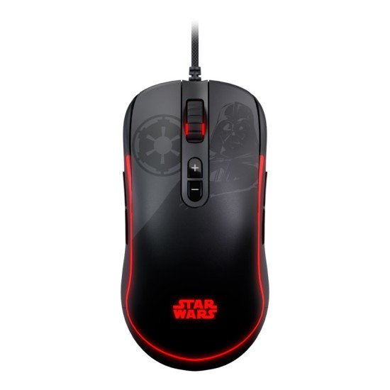 Mouse Alambrico Gamer Primus Gaming PMO-S203DV Darth Vader Gladius 12400DPI/10 Botones/RGB