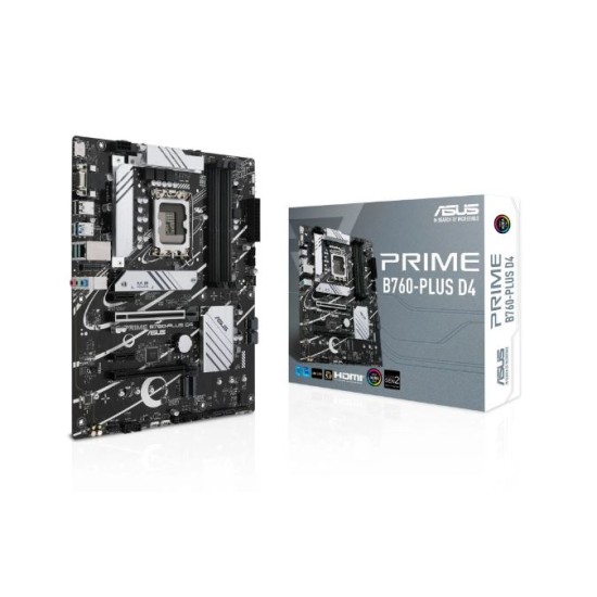 Tarjeta Madre Asus PRIME B760-PLUS D4 Socket 1700/ 4XDDR4/ HDMI/ DP/ VGA/ PCIE-5.0/ ATX