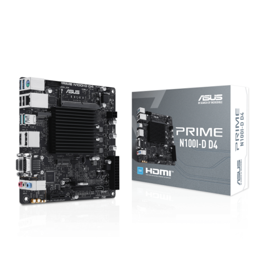 Tarjeta Madre Asus Prime N100I-D D4 Intel N100/ DDR4/ VGA/ HDMI/ PCIE/ SO-DIMM/ Mini-ITX/ USB 3.2
