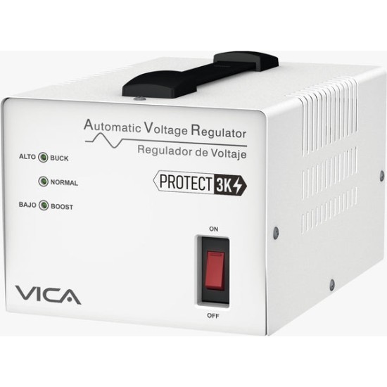Regulador Vica Protect 3K, 1800W, 3000VA, Entrada 120V, 4 Contactos