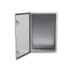 Gabinete de Acero IP66 Precision PST-4060-25A Uso en Intemperie (400 X 600 X 250 MM) con Placa Trasera Interior Metalica y Compuerta Inferior Atornillable (Incluye Chapa y Llave T)