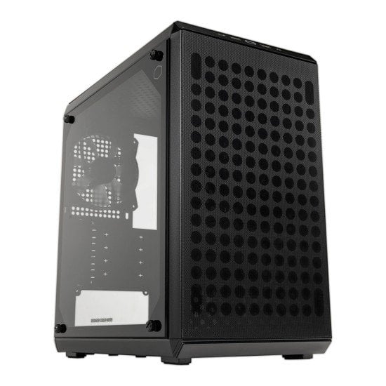 Gabinete Cooler Master Masterbox Q300L V2, Mini Tower/ Micro-ATX/ Mini-ITX/ Ventana Cristal/ Sin Fuente/ ARGB/ Color Negro, Q300LV2-KGNN-S01