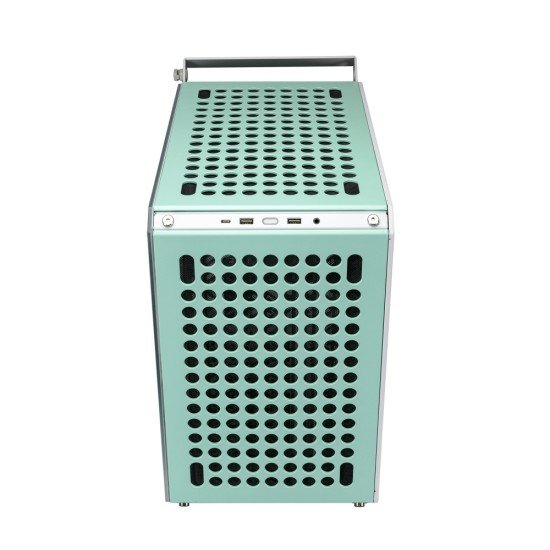 Gabinete Cooler Master Qube 500 Flatpack Con Ventana/ Midi-Tower/ ATX/ USB 3.0/ 1 Vent/ Sin Fuente/ Color Blanco-Menta, Q500-DGNN-S00