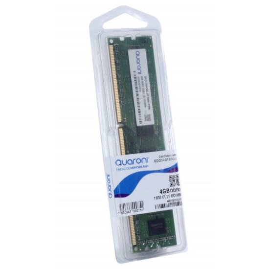 Memoria DDR3 4GB 1600MHZ Quaroni QDD34G1600-U, CL11 240PIN 1.5V