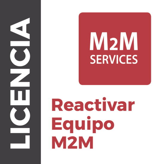 Licencia de Reactivacion de Conectividad M2M Services REACTIVAM2M, Para Equipos M2M y SIM25MB (Solo Si Esta Suspendido)