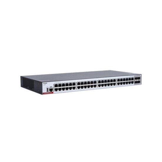 Switch Administrable Ruijie / Capa 3 / C/48 Puertos Gigabit + 4 SFP+ P/Fibra 10GB / RG-CS83-48GT4XS