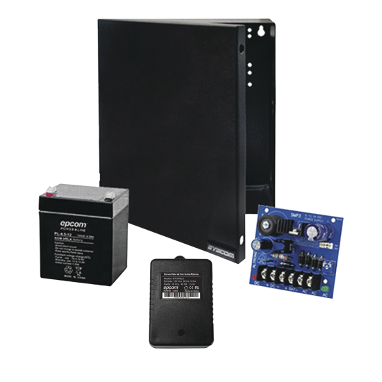 Kit Con Fuente Altronix 12 VCC A 2.5 Amper, Epcom RT1640SMP3PL4, Incluye Transformador y Bateria de 4.5 Amper