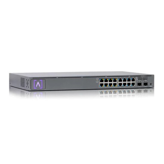 Switch Gigabit PoE+ ALTA LABS S24-POE, administrable, 24 puertos 10/100/1000 Mbps (16 PoE+) + 2 puertos SFP uplink, 240W.