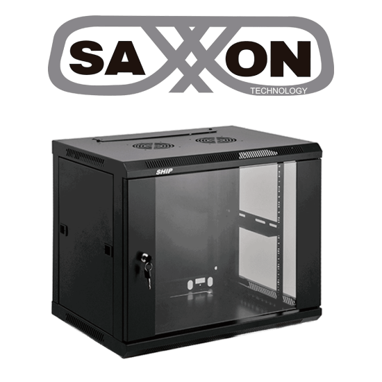 Gabinete de Pared Fijo Saxxon SA660901 9UR/ Capacidad de Carga de 60KG/ Ancho 600 MM X Profundidad 600 MM X Alto 500 MM