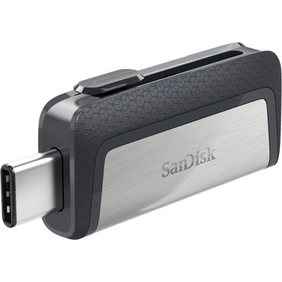 Memoria USB 64GB Sandisk Ultra Dual Drive USB C 3.0, Lectura 150MB/S, Color Plata, SDDDC2-064G-G46
